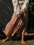 Pastoral Bohemian Floral Skirt