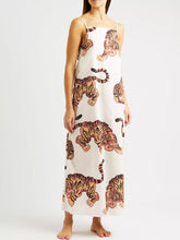 Load image into Gallery viewer, Shoulder Strap 100%Cotton Dress - Tiger