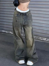 Load image into Gallery viewer, Vintage Printed Straight Jeans