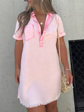 Carregar imagem no visualizador da galeria, Happy Endings Tencel Shirt Dress Pink