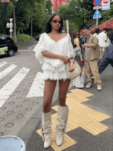 Load image into Gallery viewer, Pleated Ruffle Minidress