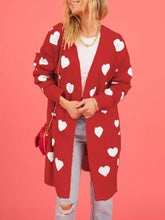 Indlæs billede til gallerivisning Valentine&#39;s Day Heart Knitted Cardigan