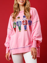 Görseli Galeri görüntüleyiciye yükleyin, Sequin Nutcracker French Terry Sweatshirt