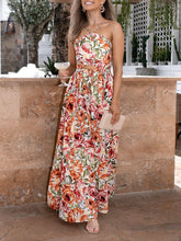 Laden Sie das Bild in den Galerie-Viewer, Summer Time Floral Print Backless Halterneck Maxi Dress