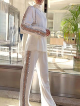 Carregar imagem no visualizador da galeria, High Neck Sequin Pants Set