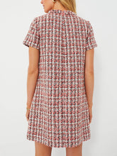 Laden Sie das Bild in den Galerie-Viewer, Plaid Fragrant Style Dress