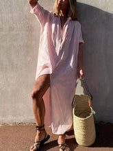 Laden Sie das Bild in den Galerie-Viewer, Simple Concept Maxi Shirt Dress