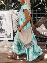 Laden Sie das Bild in den Galerie-Viewer, Bohemian Floral Print Loose Resort Maxi Dress