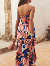 Görseli Galeri görüntüleyiciye yükleyin, Strapless Printed Maxi Dress