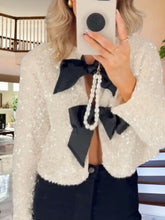 Laden Sie das Bild in den Galerie-Viewer, Tie-front Sequined Jacket