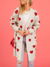 Indlæs billede til gallerivisning Valentine&#39;s Day Heart Knitted Cardigan