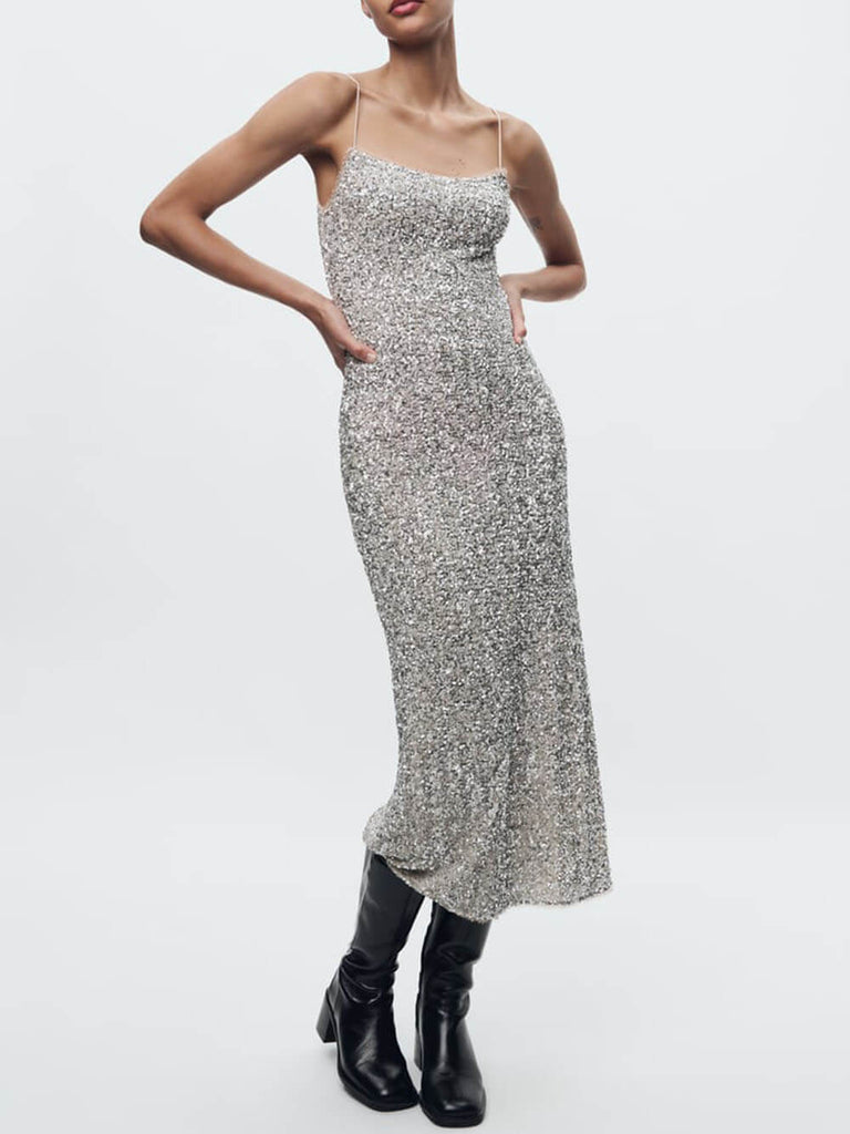 Sequin Slip Dress