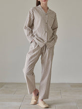 Load image into Gallery viewer, Plaid Print Loose Pajama Set