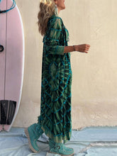 Carica l&#39;immagine nel visualizzatore di Gallery, Boho Tie-dye Print Slit Midi Dress