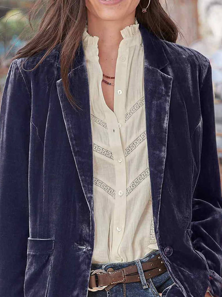 Veste courte en velours tendance