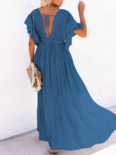 Carica l&#39;immagine nel visualizzatore di Gallery, Button Cotton Linen Perfect Beach Boho Maxi Dress