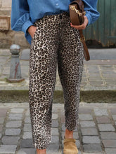 Load image into Gallery viewer, Leopard Print Vintage Skinny Jeans