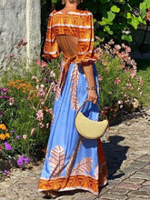 Load image into Gallery viewer, Unique Ethnic Print Bohemian Maxi Dress