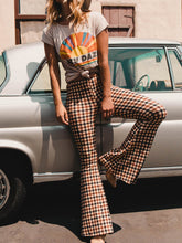 Load image into Gallery viewer, Versatile Casual Plaid Bootcut Trousers