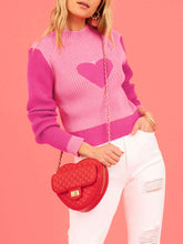 Load image into Gallery viewer, Valentine Love Turtleneck Sweater