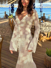 Load image into Gallery viewer, V-Neck Beach Sun Protection Swimsuit Cover-Up