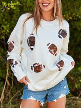 Indlæs billede til gallerivisning Super Bowl Sequin Football Pullover Sweatshirt