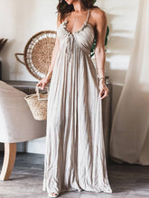 Laden Sie das Bild in den Galerie-Viewer, Backless U-Neck Suspender Maxi Dress