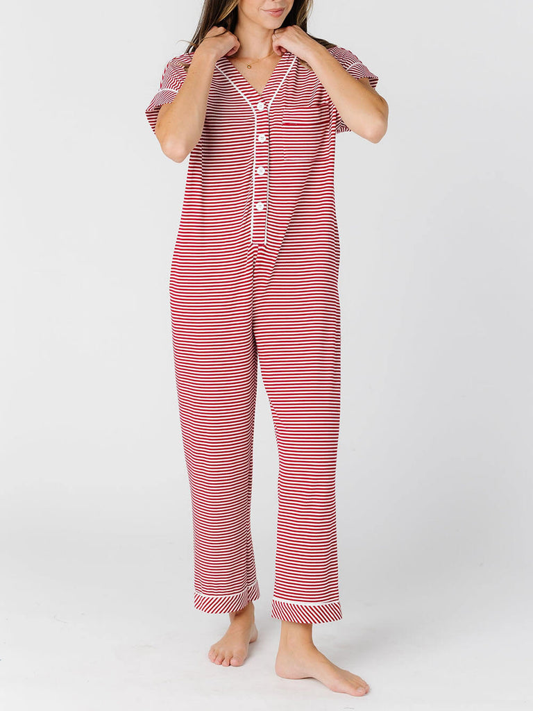 Striped Jumpsuit Pajamas