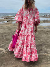 画像をギャラリービューアに読み込む, Bohemia Floral Girls Tiered Maxi Dress