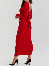 Carica l&#39;immagine nel visualizzatore di Gallery, Scarlet Cashmere Blend Bow Sweater