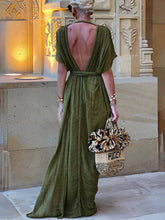 Carregar imagem no visualizador da galeria, Draped Braids Kimono Cover Up Slit Maxi Dress