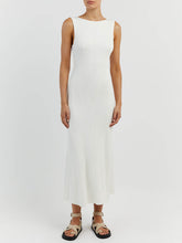 Laden Sie das Bild in den Galerie-Viewer, Off-White Sleeveless Midi Dress