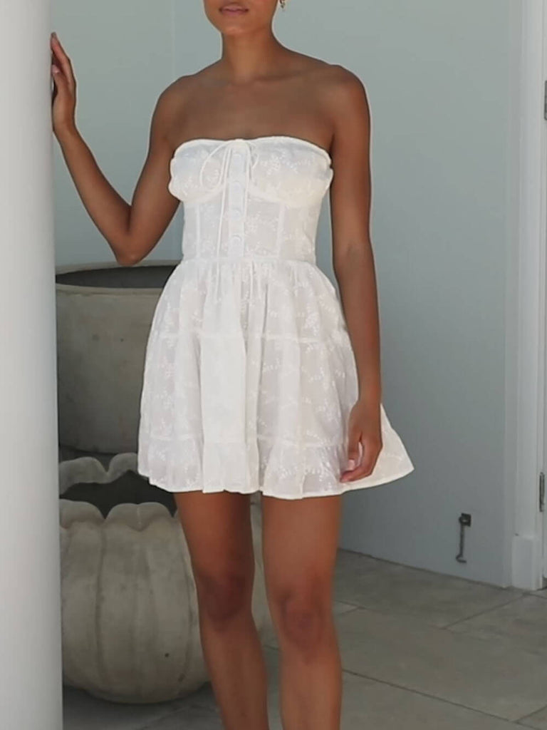 Robe mini en dentelle spéciale vacances