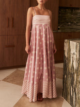 Load image into Gallery viewer, Featured Loose Polka Dot Stripe Patchwork Maxi Dress