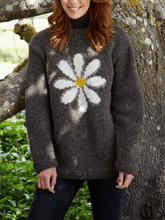 Load image into Gallery viewer, Vintage Daisy Pattern Sweater Bark