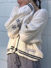 Load image into Gallery viewer, Loose Star Embroidered Cardigan