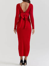 Laden Sie das Bild in den Galerie-Viewer, Red Knit-Blend Maxi Skirt