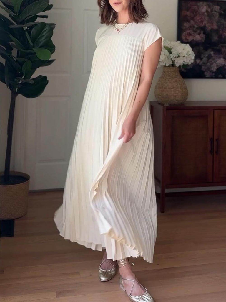 Elegant Stylish Sleeveless Pleated Maxi Dress