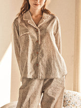 Load image into Gallery viewer, Rose ruffle patchwork loose pajama set