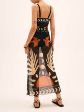 Load image into Gallery viewer, Unique Bird Print Mesh Cover Up Maxi Skirt