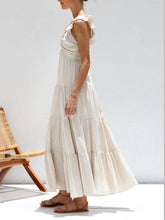 Indlæs billede til gallerivisning Ruffled Flying Sleeves Smocked Back Tiered Vacation Maxi Dress