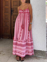 Laden Sie das Bild in den Galerie-Viewer, Ethnic Style Crochet Patchwork Knitted Slip Maxi Dress