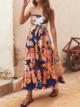 Carregar imagem no visualizador da galeria, Strapless Printed Maxi Dress