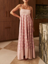 Load image into Gallery viewer, Featured Loose Polka Dot Stripe Patchwork Maxi Dress