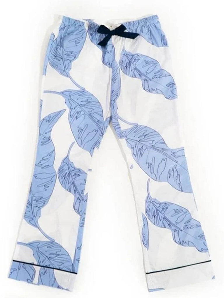 Ensemble pyjama pantalon long à motif feuilles de bananier