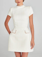 Charger l&#39;image dans la galerie, Exquisite And Playful Pearl Trim Pocket Mini Dress