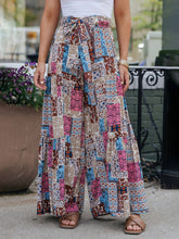 Carica l&#39;immagine nel visualizzatore di Gallery, Multicolor Boho Ethnic Print High Waist Pants