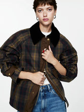 Load image into Gallery viewer, Plaid Straight-Cut Women&#39;s Jacket