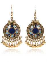 Load image into Gallery viewer, Retro Ethnic Style Disc Ball Tassel Earrings