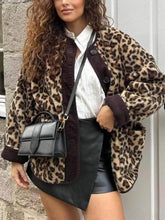 Load image into Gallery viewer, Casual Loose Leopard Print Long Sleeve Jacket